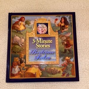 Three minute stories, bedtime tales vintage children’s storybook.